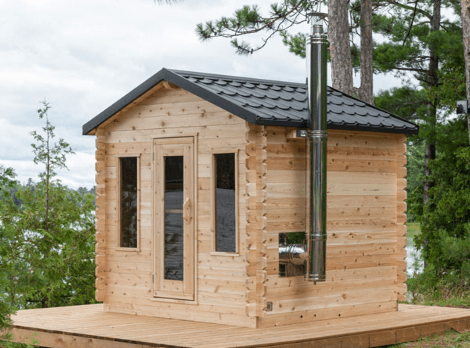 White Cedar Log Cabin Sauna